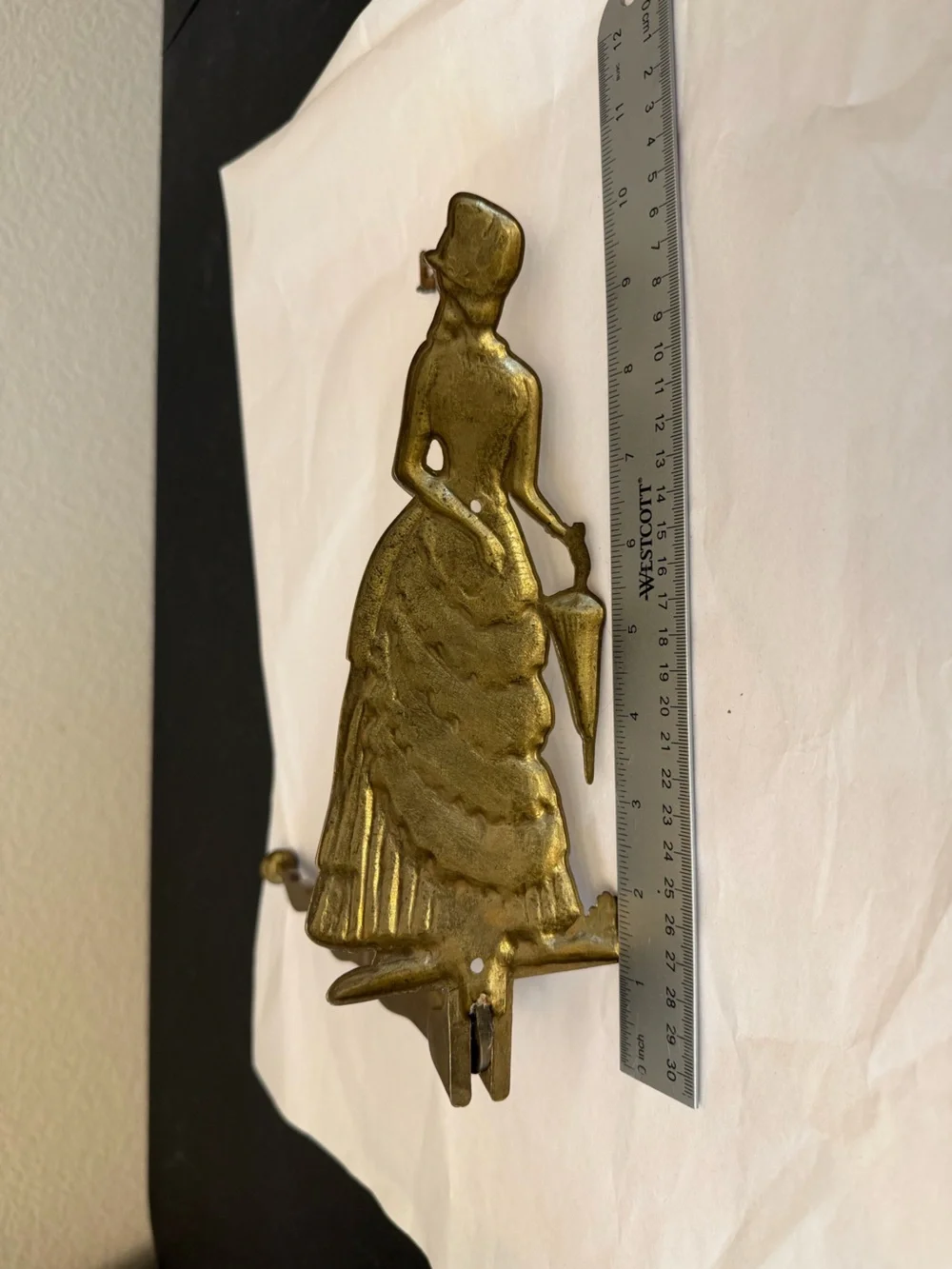brass valet clothes holder ornate victorian